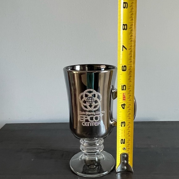 DISNEY WORLD Epcot Center Etched Mirrored Glass Mug/Goblet - Picture 7 of 8